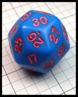 Dice : Dice - 30D - Blue with Red Numerals - Dark Ages